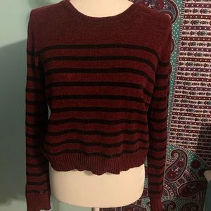 Maroon Striped Sweater